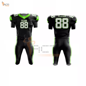 Uniformes de Fútbol Americano Transpirables de Alta Calidad en Oferta, Servicio OEM/ODM, Impresión de Nombre de Equipo Personalizado, 100% Poliéster ACTI para Hombre - Product Image 1