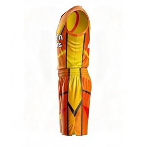 Uniforme de Baloncesto Sublimado Personalizado al por Mayor, Transpirable, de Secado Rápido, Antibacterial, con Correa Ajustable, para Entrenamiento Masculino - Product Image 2