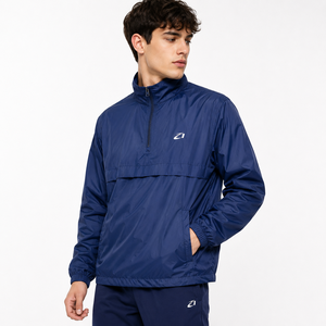 Nouvelle Veste Coupe-Vent Légère Homme 2026 Bleu Marine à Col Zippé – Blouson Personnalisé en Nylon pour Course en Extérieur – USA - Product Image 2