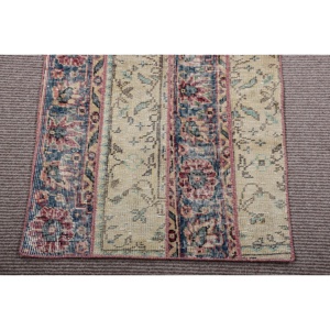 Alfombra Turca Vintage de 2,2x7,7 pies, Alfombra de Pasillo, Alfombra Persa Azul - Product Image 5