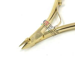 Alicates de acero inoxidable para cutículas, utensilios de belleza con Logo de Color y embalaje de tu logotipo, Color dorado, novedad - Product Image 1
