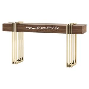 Mesa de centro de consola hecha a mano de Color marrón superior de madera de bambú mesa de consola de muebles de comedor y cama para suministro al por mayor - Product Image 1