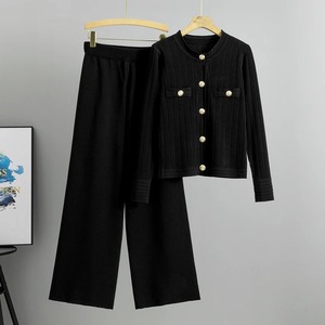 ชุด2ชิ้นชุดนอนถักแบบ2ชิ้นสำหรับผู้หญิงชุดเซตกางเกงคาร์ดิแกนเข็มขัดแบนเดจชุดถักแบบลำลองสำหรับผู้หญิง2024 - Product Image 2