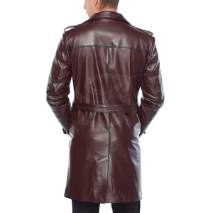 Mid-length Leather Men's Coat Winter Plus Fleece Large Lapel Suit Fur Coat Men - Product Image 4