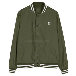 เสื้อแจ็คเก็ต Letterman ดีไซน์คลาสสิกสำหรับผู้ชาย คอตั้ง โลโก้ด้านหน้า ทันสมัย อุ่นสบาย ใช้ได้ทั่วไปกลางแจ้ง ระบายอากาศได้ดี เป็นมิตรกับสิ่งแวดล้อม เหมาะสำหรับฤดูหนาว - Product Image 1