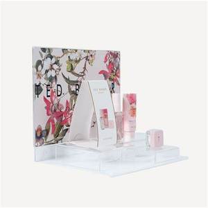 Artfulcosmos Acrylic <b>Perfume</b> Display Customized Size Freestanding Modern Desk Jewelry Display Clear Polished Plastic Shelf - Product Image 4