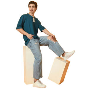 OEM de haute qualité T-shirt surdimensionné personnalisé pour hommes Col en O T-shirt vierge multicolore Créez votre propre design Idéal pour les looks décontractés - Product Image 6