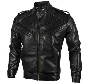 Chaqueta de Cuero Delgada para Hombre al por Mayor con Cuello Alto y Logotipo Frontal - Transpirable, Impermeable, Cálida para Invierno en Colores y Tallas Personalizadas - Product Image 2
