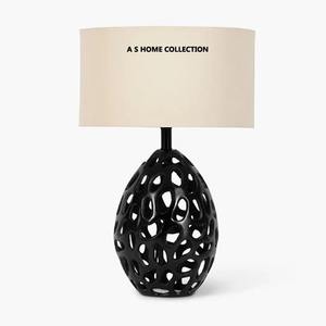 Personnalité classique noir mat fini aluminium métal lampe de table originalité élégant chambre et hôtels lampe de table - Product Image 5