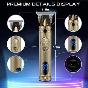 Afeitadoras Profesionales Inalámbricas Recargables para Barba, Cortapelos Silenciosos para Salón, para Hombres, Corte Preciso, Uso Profesional - Product Image 4