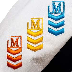 American Football Embroider Letter Varsity Letterman <b>Zip</b>-<b>Up</b> <b>Jacket</b> Stand Collar Street Style Outerwear Varsity <b>Jacket</b> for Men's - Product Image 5