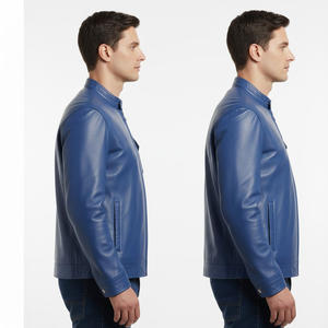 Veste en cuir de motard en peau de mouton de haute qualité pour hommes Fournisseur de gros d'usine personnalisée OEM Vêtements d'extérieur chauds et durables pour moto en hiver - Product Image 3