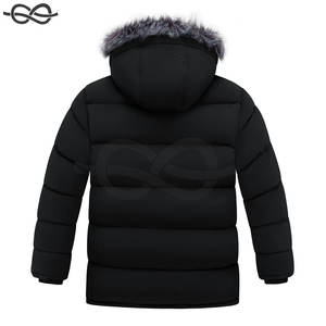 Grand et Grand Manteau d'Hiver Recyclé pour Homme, Veste Matelassée Mi-Longue de Grande Taille avec Capuche Amovible, Noir 5XL - Product Image 6