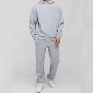 Survêtement d'hiver élégant pour homme, streetwear, à capuche, uni, 100% coton, respirant, logo personnalisé, service OEM à bas prix - Product Image 1