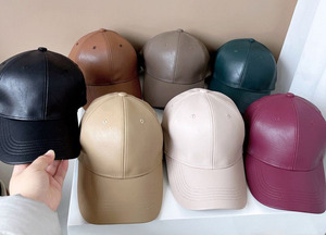 Gorras de Béisbol Clásicas de Cuero Genuino Marrón Oscuro con Parte Trasera Ajustable - Product Image 3