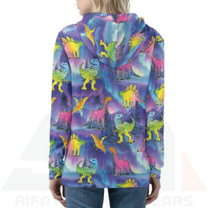 Sweat-shirt technique léger et respirant pour femme, à capuche, en tissu éponge, avec motif galaxie et ciel nocturne, pour la mode quotidienne - Product Image 4