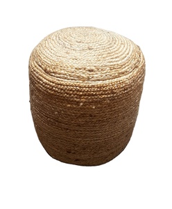 Tabouret Pouf en Jute fait à la main personnalisé tressé contemporain Ombre Design pliable en plastique prix d'usine pour la décoration de la maison de luxe chambre à coucher - Product Image 3
