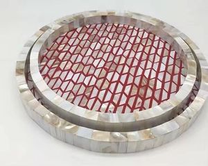 Handmade Round MDF Serving Tray with Glossy Finish Digital <b>Print</b> Enamel Feature Handicrafts Technology For Kitchen Home Decor - Product Image 6