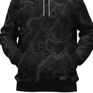 Sudaderas con capucha cálidas informales con capucha de sublimación para hombre personalizadas al por mayor 100% poliéster a prueba de viento diseño de bolsillo de secado rápido invierno - Product Image 2