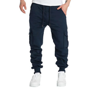 Salopette ample pour hommes Joggers pantalons cargo d'entraînement pantalons de survêtement pantalons de sport actifs cordon de serrage multi-poches pantalons décontractés pour hommes - Product Image 5