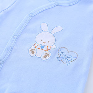 2022 Factory Sell <span class=keywords><strong>Baby</strong></span> ausstattung Inter lock 100% Baumwolle Niedlich 2 Stück Set <span class=keywords><strong>Baby</strong></span> Stram pler & Hut - Product Image 5