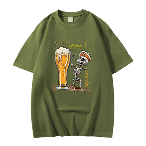 Men's Cotton Breathable Summer <b>T</b>-<b>Shirt</b> <b>Funny</b> Skull Character Pattern Short Sleeve Crew Neck Top for Casual & Parties Fun - Product Image 6