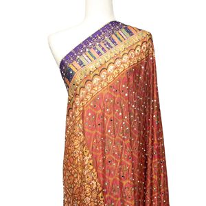 ผ้าไหมลายดอกไม้ปักลายดิจิตัลแบบยาวผ้าจีนสำหรับเจ้าสาวชาวชาติพันธุ์ - Product Image 1