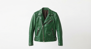 Green Leather <b>Jacket</b> for Men Biker Style <b>Zip</b> <b>Up</b> Motorbike <b>Jacket</b> Casual Winter Outerwear Custom Logo - Product Image 1