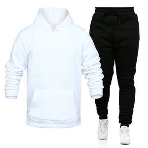 Conjunto Deportivo Unisex de 2 Piezas, Sudadera con Capucha Naranja y Pantalones Deportivos Negros, Color Sólido, Casual, Transpirable, Manga Larga, con Cordón Ajustable, Corte Regular - Product Image 4