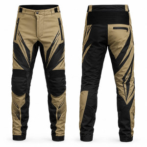 Pantalon de moto unisexe en cuir jaune et gris, respirant, imperméable, anti-UV, séchage rapide, ignifuge, grandes tailles, toutes saisons - Product Image 1