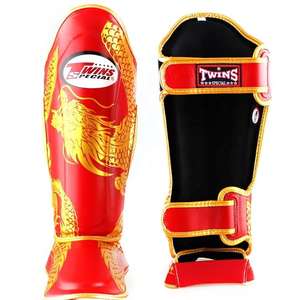 Espinilleras Profesionales de Cuero con Espuma Multidensidad y Cierre de Velcro para Entrenamiento de Kickboxing - Product Image 6