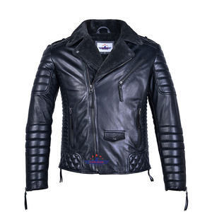 Chaqueta de Cuero para Hombre al por Mayor, Estilo Bomber, con Cuello de Piel, Cuero Vacuno, Frente de Lona, Ajuste Normal, Cremalleras Color Gris Metálico, Cálida y Elegante para Invierno - Product Image 2