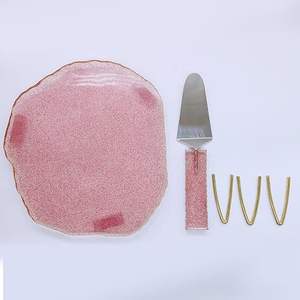 ขาตั้งเค้กเรซิ่นดีไซน์ใหม่ ที่เสิร์ฟเค้ก ลายหินอาเกต ทำมือ เป็นมิตรกับสิ่งแวดล้อม ล้างในเครื่องล้างจานได้ ขนาดและสีตามสั่ง ขายดีในอินเดีย - Product Image 2