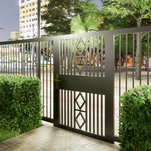 Cổ điển sắt hàng rào tấm với thủ công trang trí CuộN sắt mạnh mẽ khung an toàn bao vây cho khu vườn và nhà cửa - Product Image 3