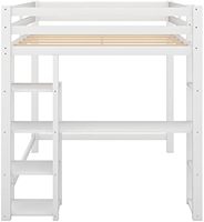 Litera de metal para dormitorio escolar, marco de cama para dormir para estudiantes con escalera y barandilla para la universidad y la escuela secundaria