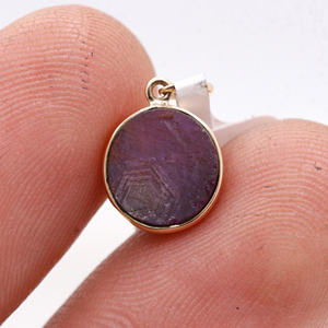 Vente en gros de pendentif en pierre précieuse rubis naturel taillé en or jaune massif 14 carats serti de lunette bijoux faits à la main pour femmes pour les fêtes - Product Image 4