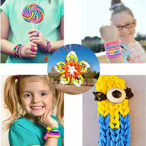 Kit Creation DIY Jewelry Making Set for Kids and Girls Handmade Elastic <b>Bracelets</b> with Polymer Clay Metal Acrylic Materials - Product Image 2