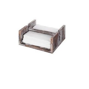 Caja de pañuelos de metal decorativa servilletero de madera única al por mayor para almacenamiento de mesa de cocina decoración del hogar - Product Image 2