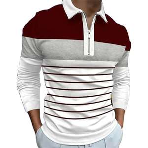 Camisa de Moda para Hombre 2025, Manga Corta, Cierre de Cremallera, Estilo Casual Deportivo, Cuello Solapa, 100% Poliéster, Diseño Liso con Bordado - Product Image 5