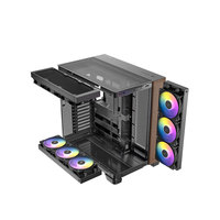 Boîtier Gaming Vertical Antec C8 Curve Bois ATX en Aluminium avec Verre Trempé pour PC de Bureau Gamer