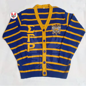 Sigma Gamma Rho Sorority Embroidery Women Acrylic Cardigan | SGR Sorority Embroidered Ladies Greek Knitted Greek Acrylic <b>Sweater</b> - Product Image 2