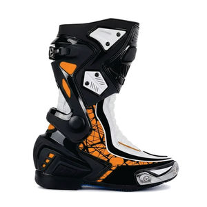 Wholesale Waterproof Breathable Steel Toe Leather Motorcycle <b>Boots</b> for <b>Men</b>-High Quality Racing Motorbike Shoes at Price - Product Image 2