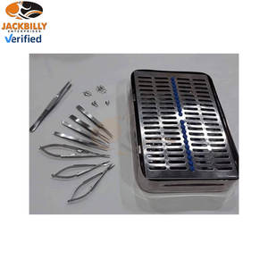 Ensemble de base de chirurgie manuelle, 17 pièces, en acier inoxydable, kit de microchirurgie manuelle, chirurgie générale, laboratoire clinique - Product Image 5