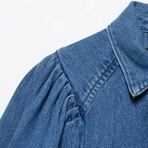 Veste en jean chic pour femme TAOP & ZA 2025, haut décontracté de printemps au style moderne, style européen et américain - Product Image 3