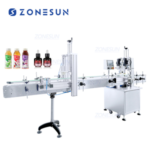 ZONESUN ZS-XG16DV <strong>Automatic</strong> Essential <strong>Oil</strong> Face Cream Cosmetic Glass Spray Bottle Caps Pressing Screwing <strong>Capping</strong> <strong>Machine</strong> - Product Image 1