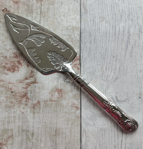 Ensemble de serveur de gâteau en acier inoxydable pour gâteau de mariage, ensemble gravé pour fête d'anniversaire et événements au prix de gros bon marché de l'Inde - Product Image 5