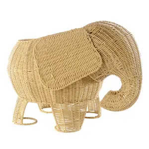 Effectively Price Elephant Cute Animal Storage Basket Small Rattan Woven Baskets For Kids Boys And Girls Made In Vietnam