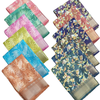Saree/sari en coton et soie de créateur indien pour femmes derniers saris imprimés fête indienne mariage