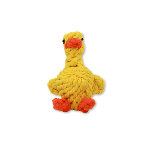 Sunny, le canard jaune mignon, jouet pour chien écologique en corde, fabriqué en plastique et en peluche, emballé dans un sac en matériau PP - Product Image 1