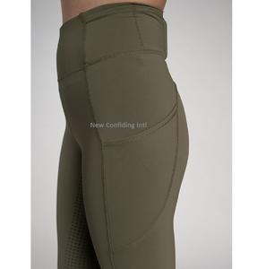Pantalones de montar populares de primera calidad OEM ligeros personalizados, mallas de caballo, atuendo ecuestre, mallas de montar personalizadas con bolsillos para teléfono - Product Image 4